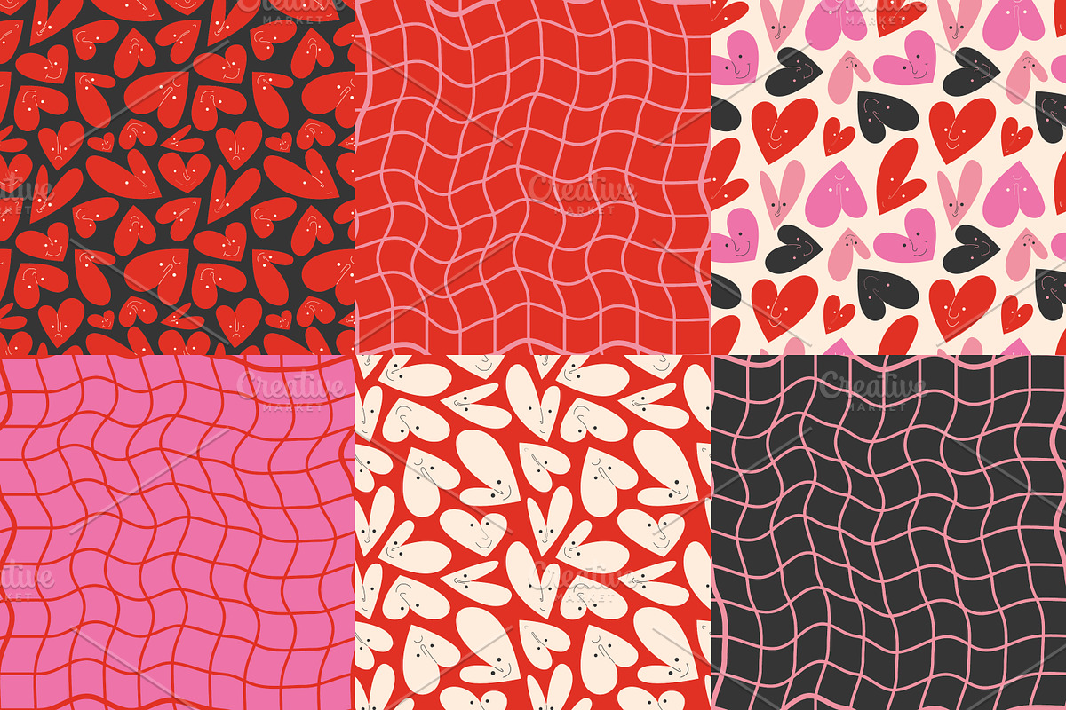 Playful Valentine Patterns, a Pattern Graphic by Art's and patterns (Photo 6 of 9)
