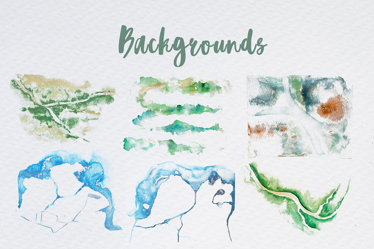 My Watercolor Map Clipart Set, an Animal Illustration by ArtCreationsDesign (Photo 6 of 7)