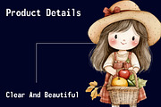 Fall Girl Autumn Woman Clip Art, an Illustration by CitraGraphics (Thumbnail 5 of 6)