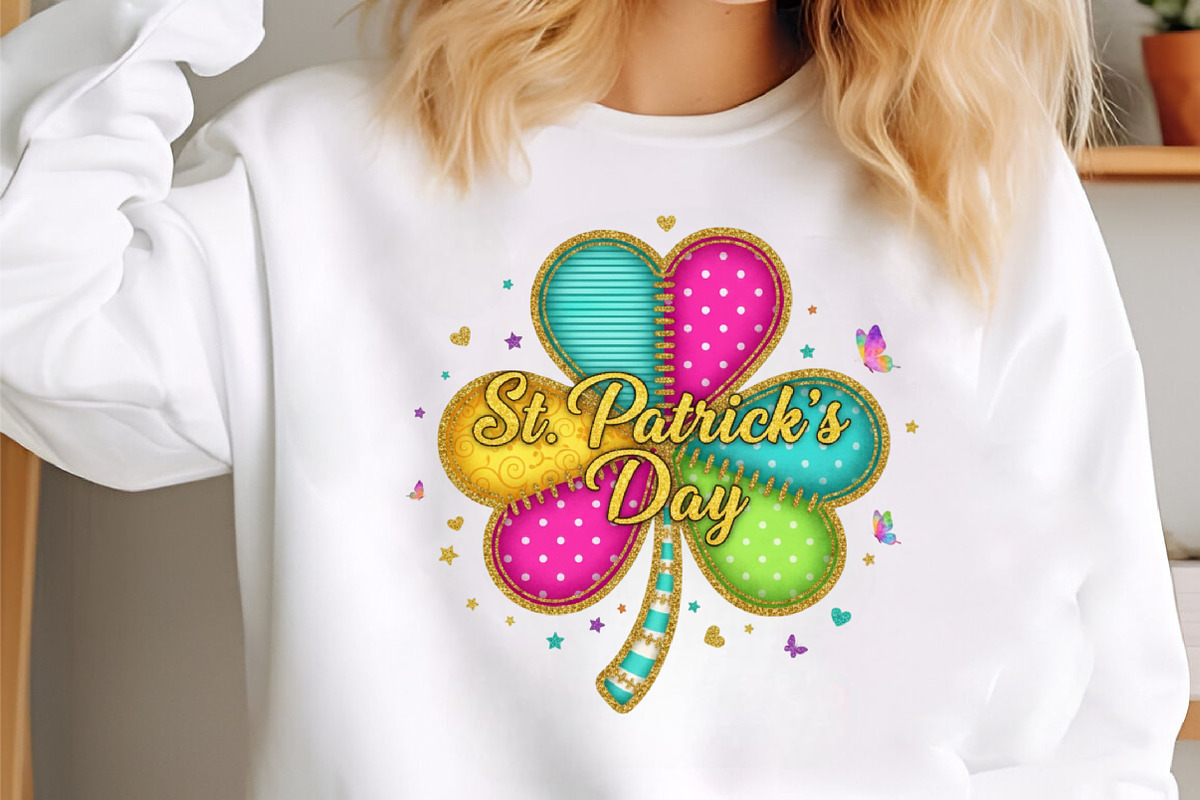 Patchwork St Patrick’s Day Shamrock, an Illustration by designcity5 (Photo 3 of 9)