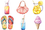 1950s Style Beach Day Clipart, an Illustration by Libby Wishes (Thumbnail 7 of 7)