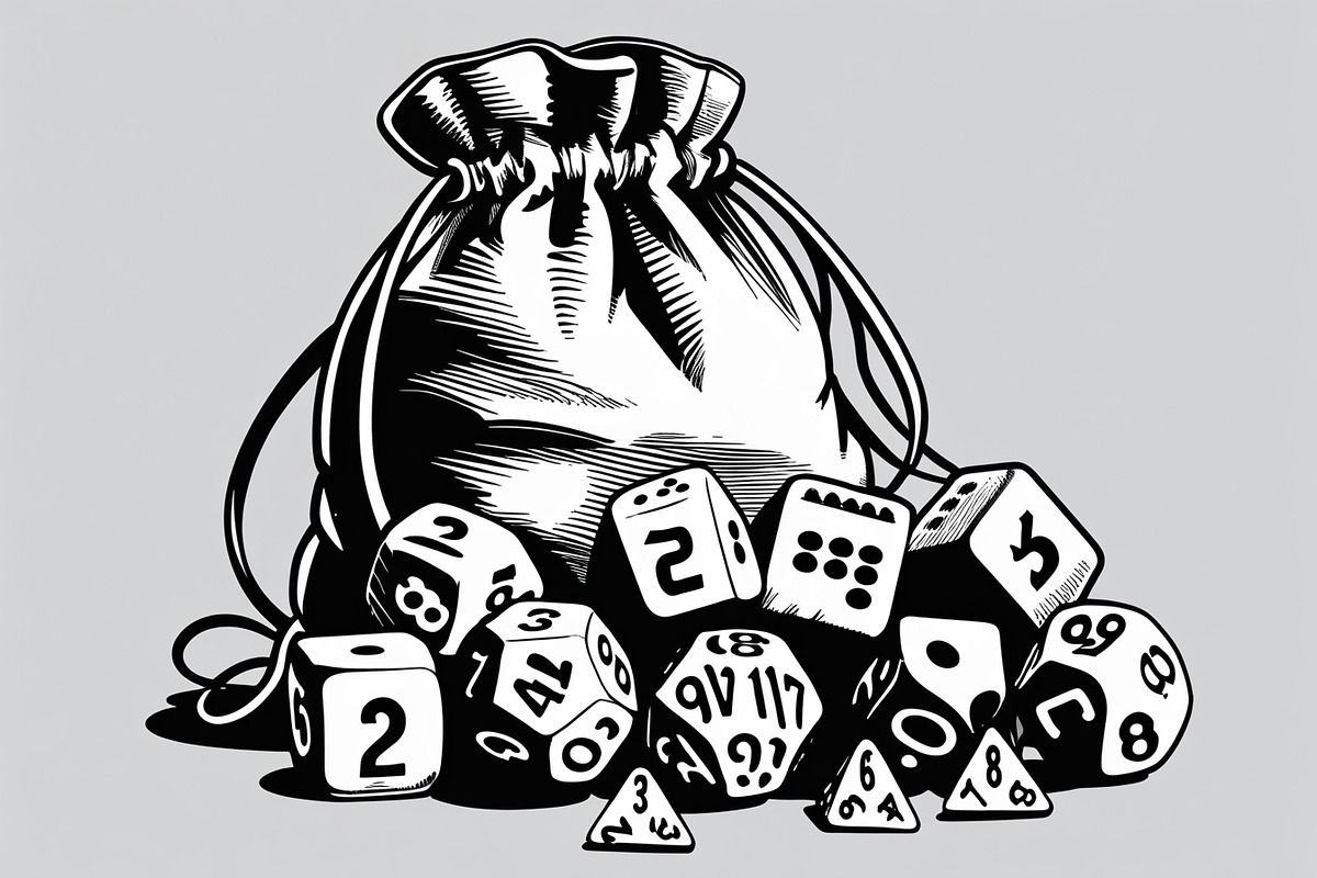 Dice Bag Silhouette Bundle, an Illustration by Designs_River (Photo 8 of 9)