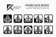 Golden Gate Bridge Icon, a Solid Icon by Akatype Studio (Thumbnail 1 of 3)
