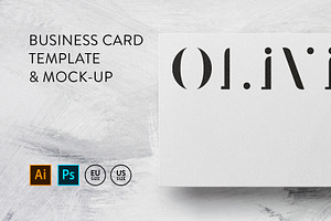 Business card Template & Mock-up, a Business Card Template by PrintPixel