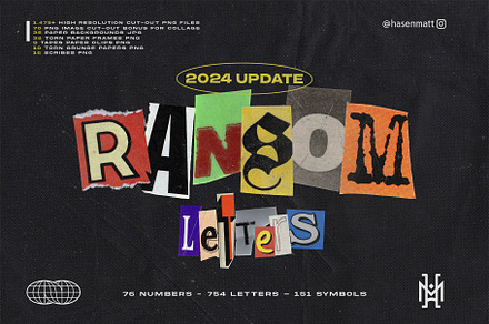 Ransom Letter PNG Asset Pack - 3GB, a Graphic by Hasenmatt