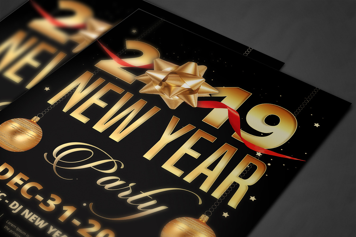2019 New Year Party Flyer, a Flyer Template by AfzaalGraphics (Photo 4 of 4)