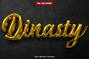 Dinasty gold 3D editable text effect, a Layer Style Add-On by Hello Muh