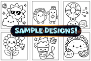 Bold Easy Kawaii Summer Coloring, a Seasonal Illustration by Craftsbeefy (Thumbnail 3 of 4)