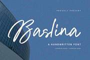 Baslina - Handwritten Font, a Handwritten Font by Alpaprana (Thumbnail 1 of 10)