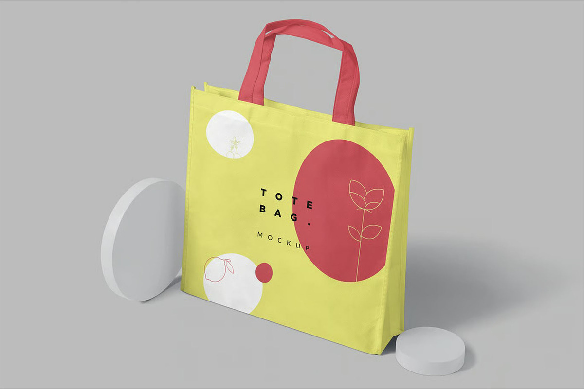 Canvas Tote Bag Mockup, a Packaging Mockup by megostudi0 (Photo 4 of 6)