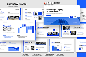 Company Profile PowerPoint Template, a Presentation Template by QR Design Studio