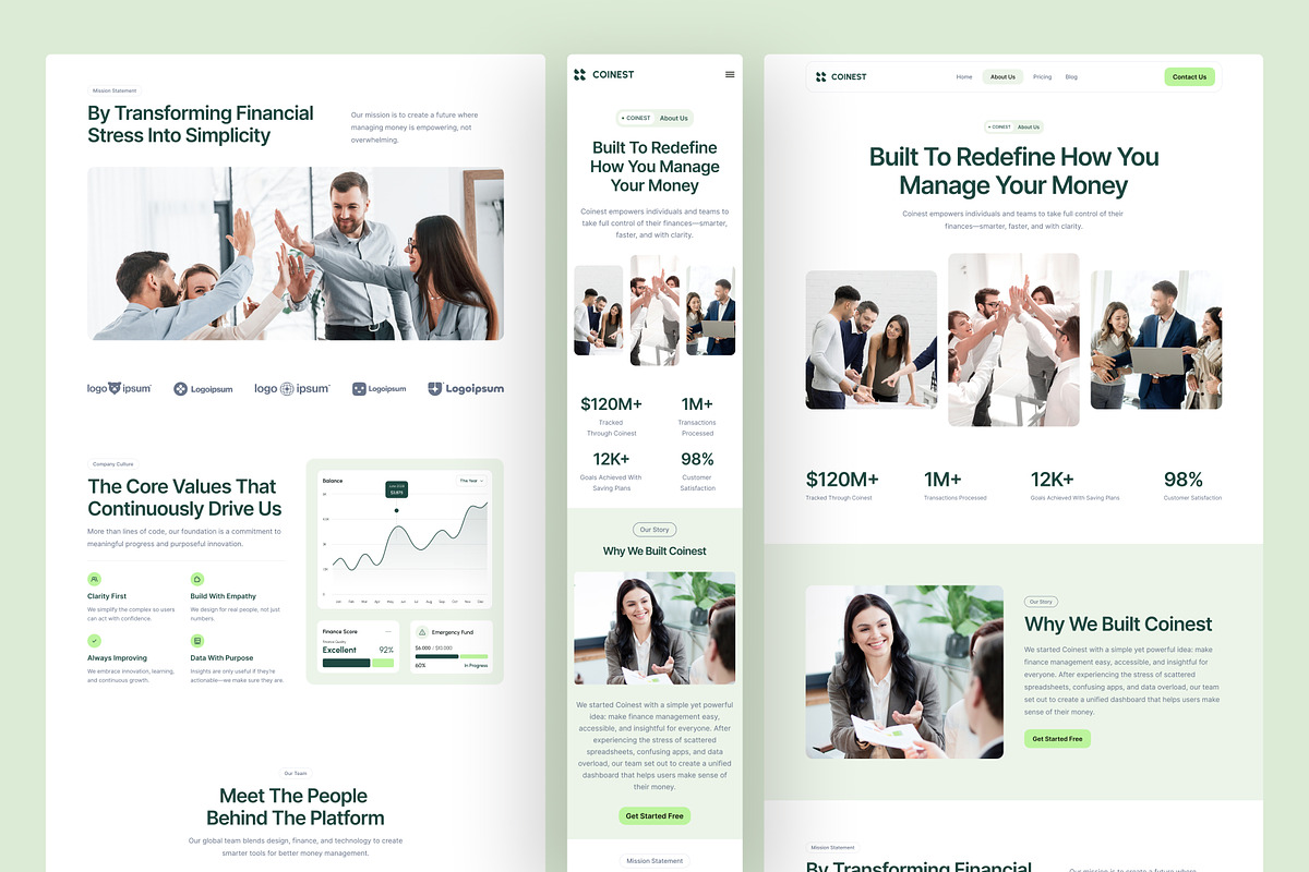 Finance Management SaaS Website, an UI Kit Template by peterdraw (Photo 4 of 7)
