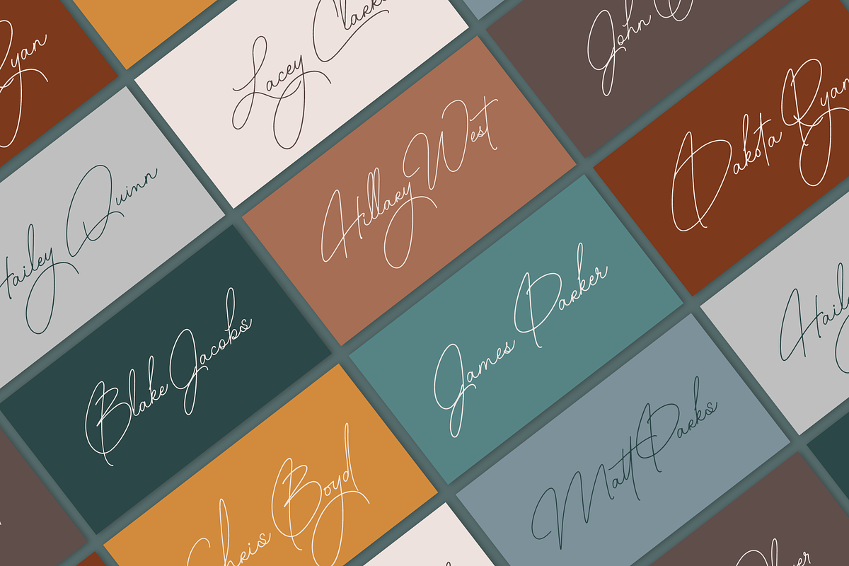 The Handwritten Watermark Script, a Script Font by Jeremy Vessey