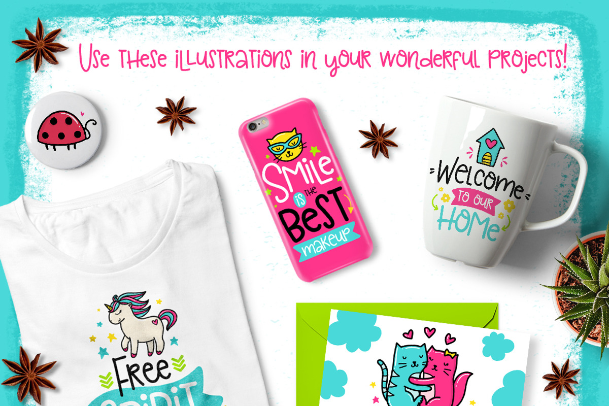 36 Funny Lettering Cards Collection!, a Card Template by Velliniki (Photo 2 of 5)