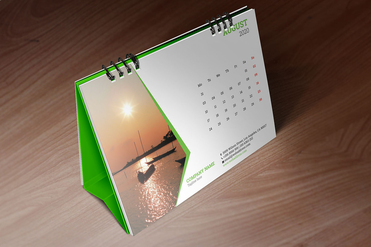 Desk Calendar for 2020 V_2, a Stationery Template by graphicbox (Photo 5 of 5)