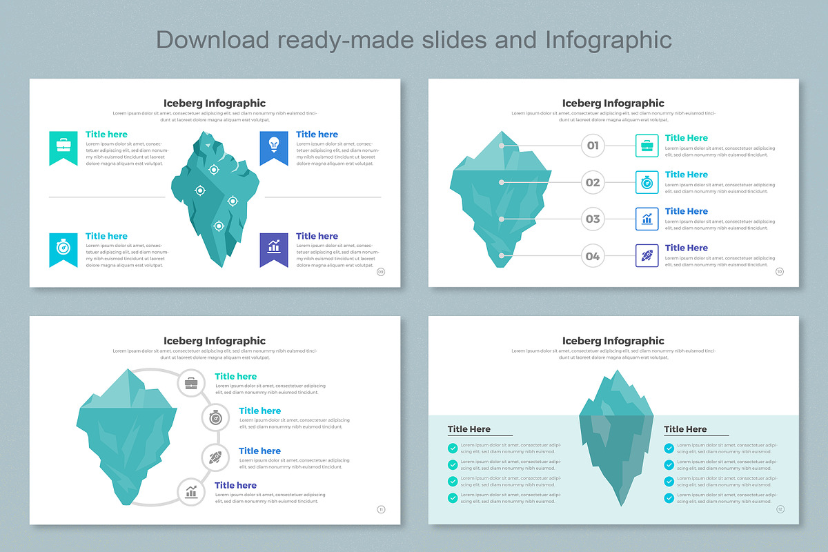 Iceberg Infographic PowerPoint, a Presentation Template by Mighty-Slide (Photo 4 of 6)