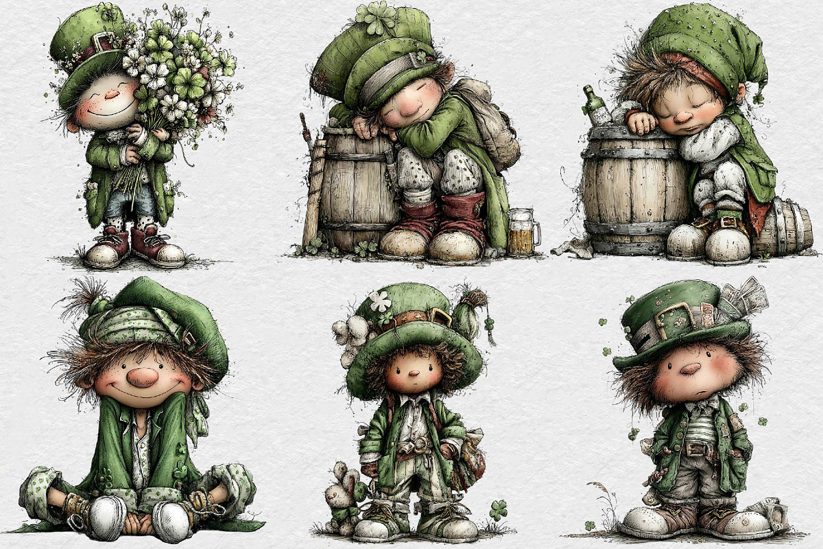 St Patricks Day Leprechaun Clipart, an Illustration by DreamCafeArt (Photo 6 of 6)