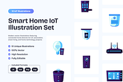 Smart Home IoT Illustration Set, an Object Illustration by YossyOneStd (Thumbnail 1 of 3)