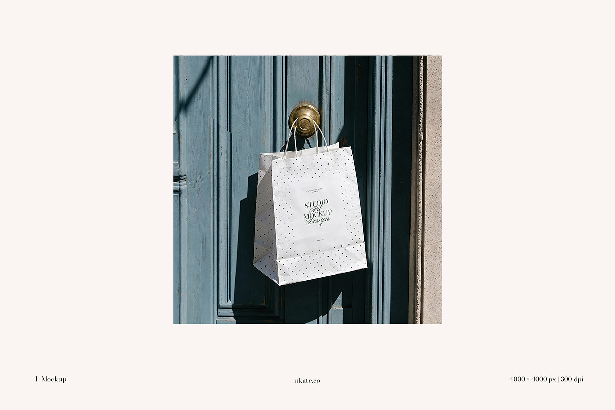 Paper Shopping Bag Mockup, a Product Mockup by nkate (Photo 2 of 4)