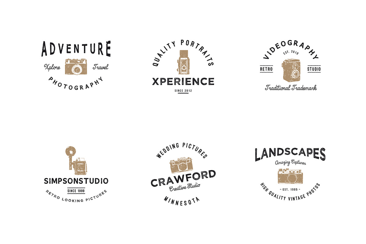Vintage Photography Logo Collection, a Branding & Logo Template by DesigNoa (Photo 2 of 5)