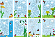 Set 125 - 8 Ladybug mazes, an Illustration by Little Bird (Thumbnail 2 of 4)