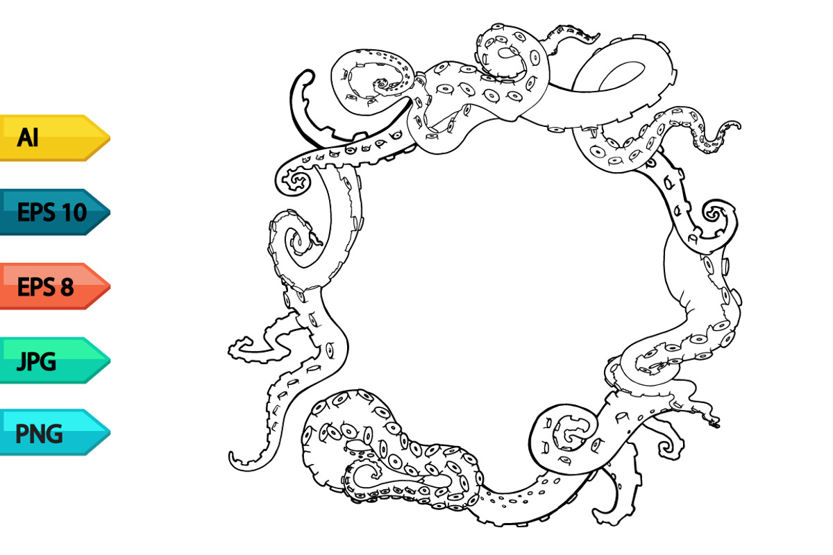 Vector sketch octopus tentacles, an Animal Illustration by julia_musdotter (Photo 11 of 19)