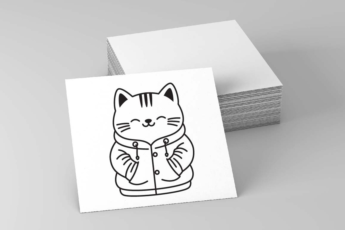 12 Funny Cat Wearing Jacket Coat, an Animal Illustration by jongcreative (Photo 6 of 6)