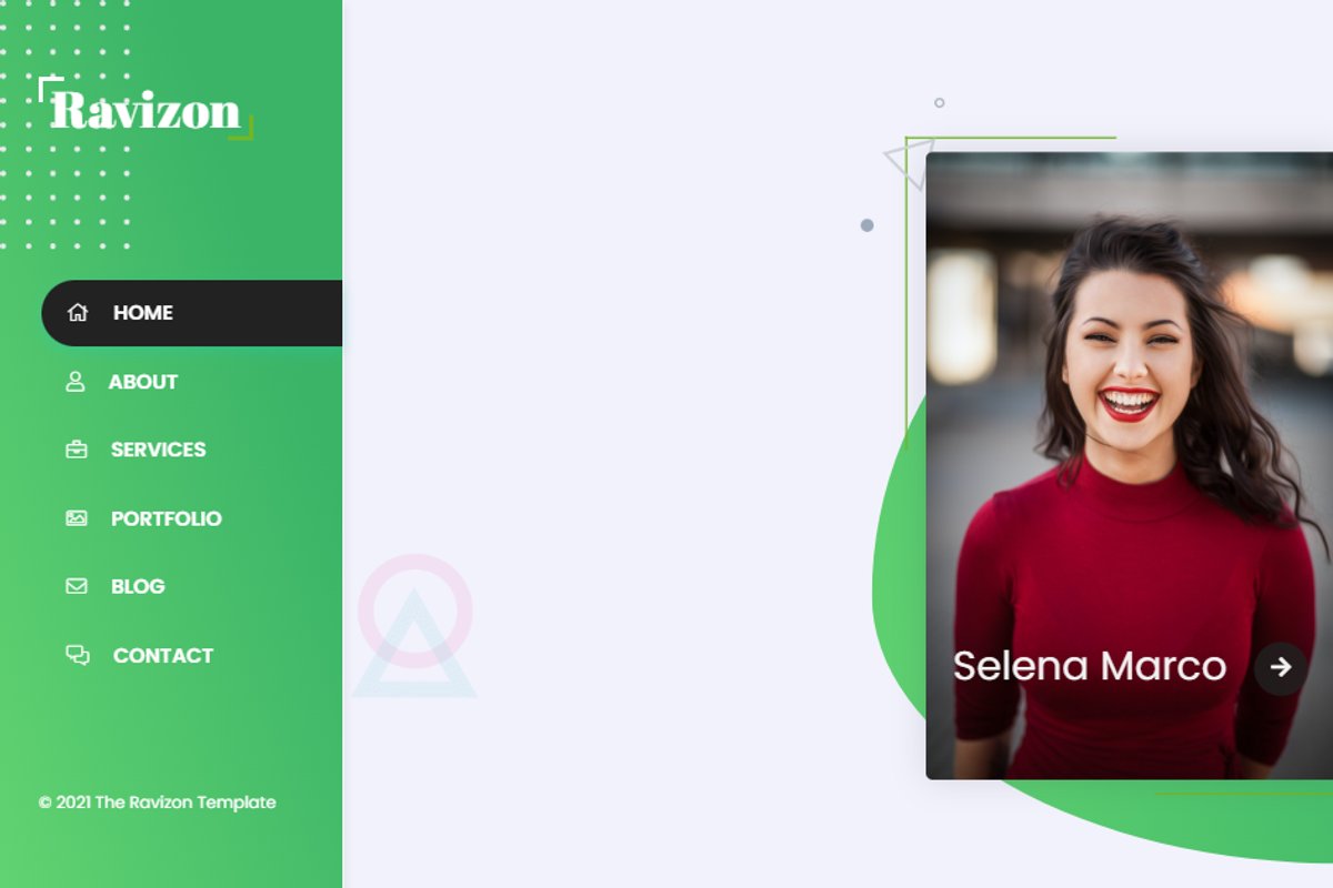 Ravizon - HTML Porfolio Template, a HTML Template by Techno Digitz (Photo 4 of 7)