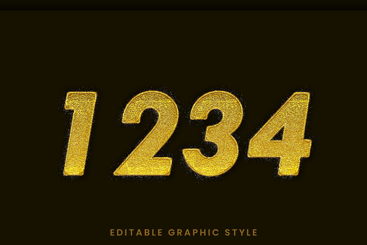 Gold Glitter Sparkle Text Effect, a Templates & Theme by studiogstock (Photo 2 of 2)