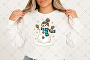 Colorful Glitter Christmas Snowman, an Illustration by Craft Nest (Thumbnail 2 of 6)