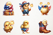4th Of July Cute Chick Sublimation, an Animal Illustration by RobertsArt (Thumbnail 4 of 7)