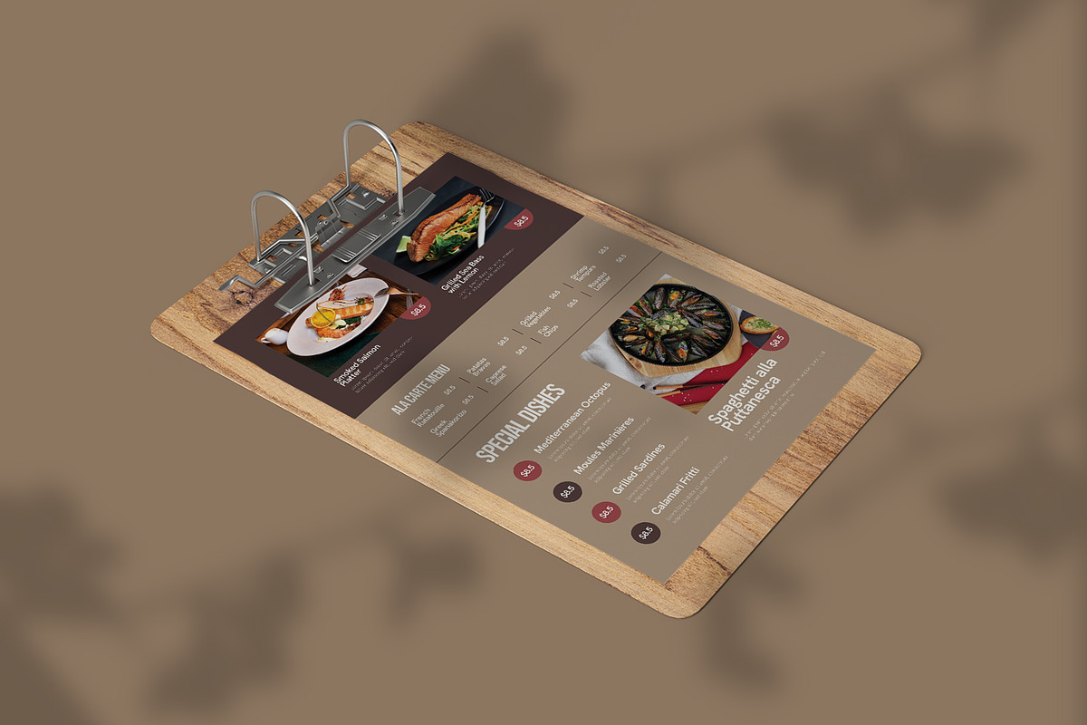 Seafood - Restaurant Menu, a Print Template by VUNIRA (Photo 2 of 3)
