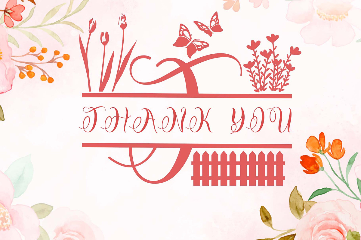 Floral Cute Monogram, a Handwritten Font by Yoga Letter (Photo 2 of 6)