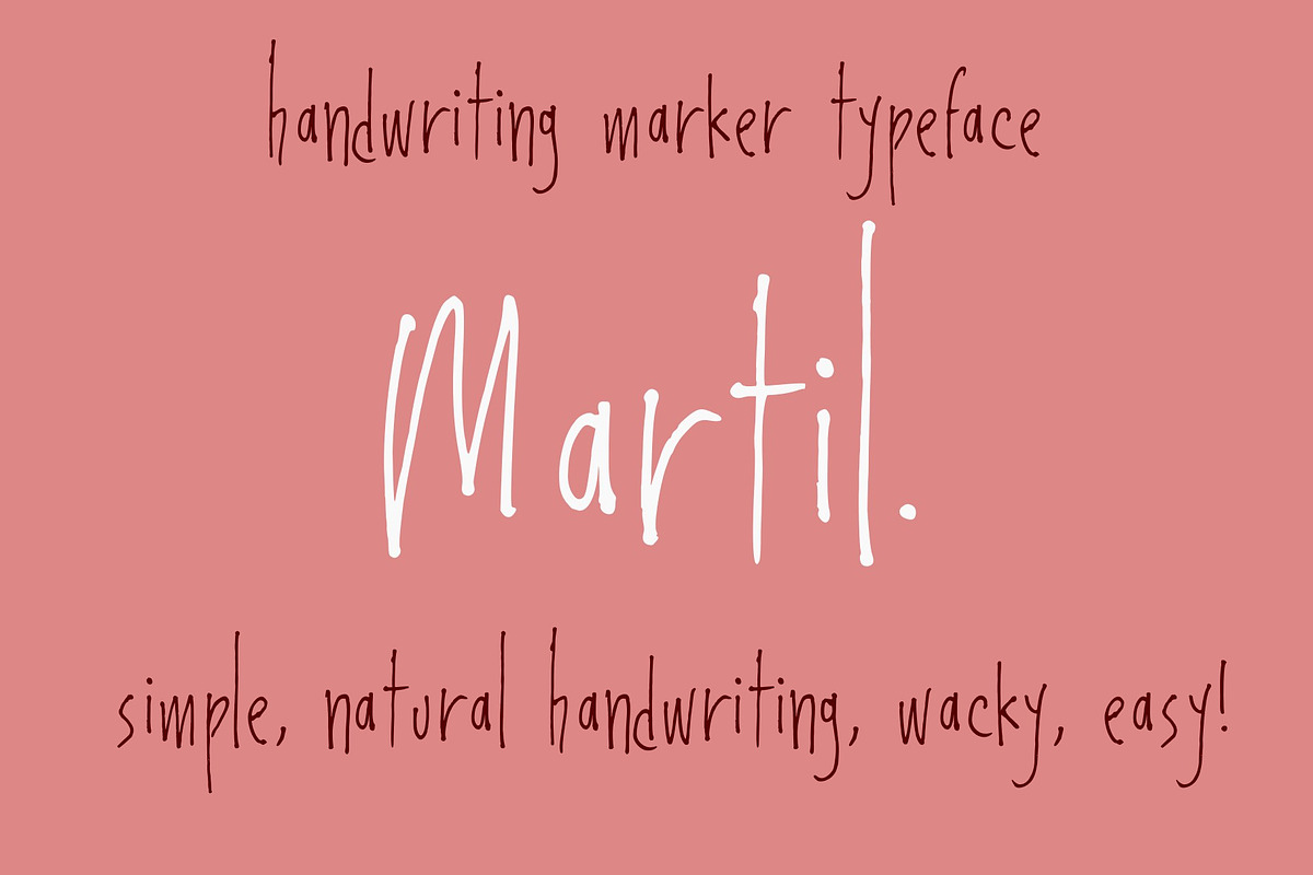Martil - Handwriting Font, a Handwritten Font by Gittype (Photo 1 of 7)