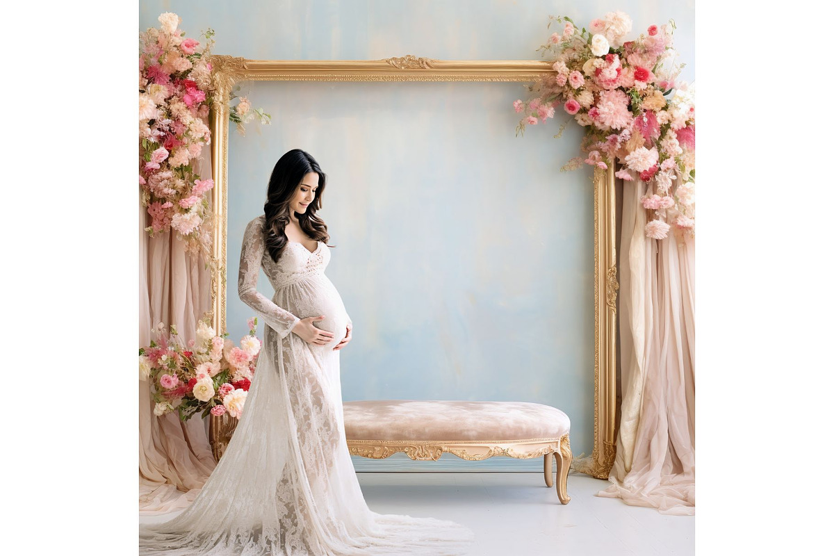 10 Vintage Gold Frames Backdrops, a Layer Style Add-On by NSTUDIO (Photo 6 of 7)