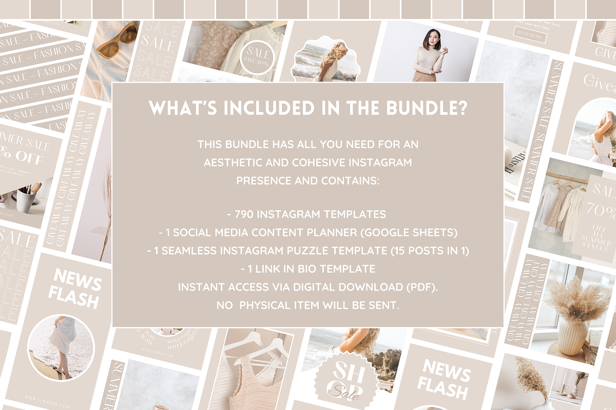 Beige Instagram Mega Bundle preview 2