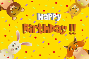 Colorful birthday card for children, a Card Template by María Arencibia