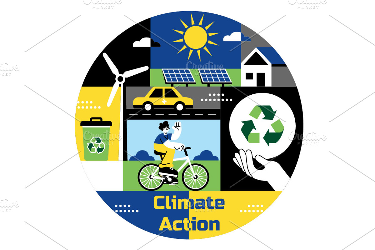 10 Climate Action Illustration, a Technology Illustration by denayunebgt (Photo 4 of 4)
