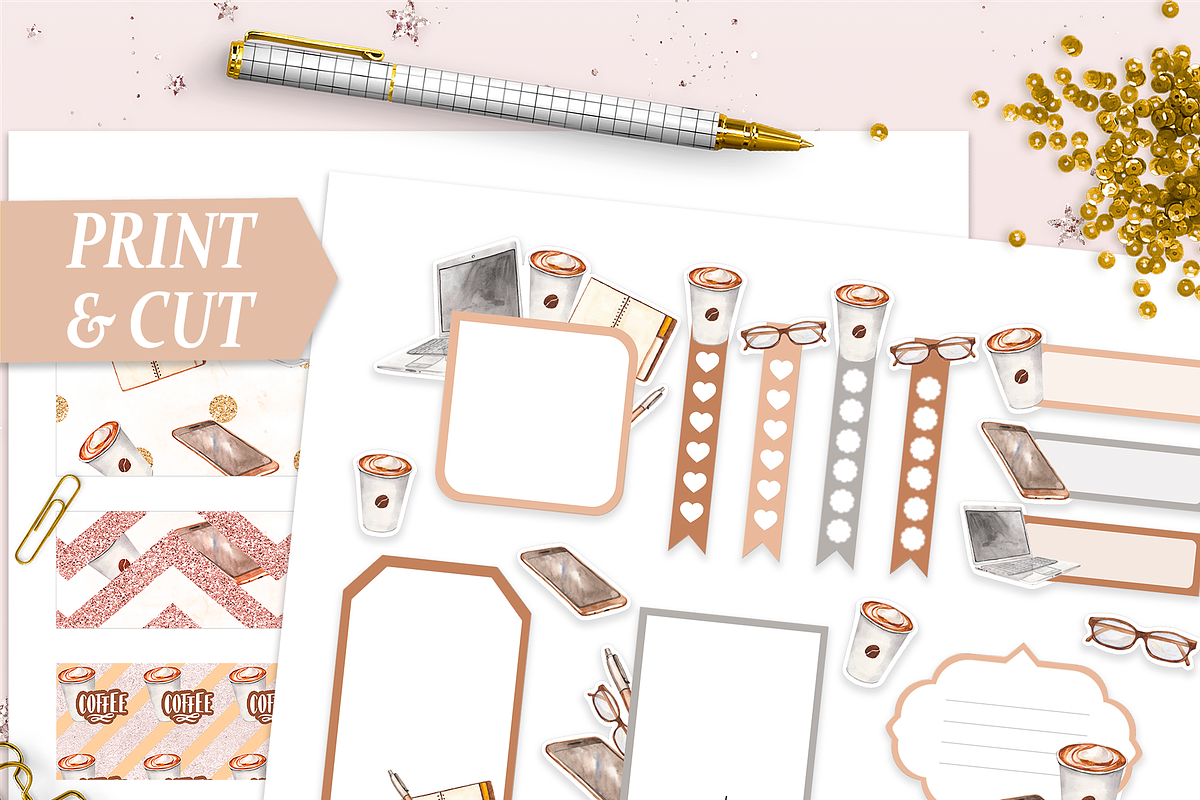 Tech-themed Planner Stickers, a Design Template by DigitalDesignAI (Photo 2 of 13)