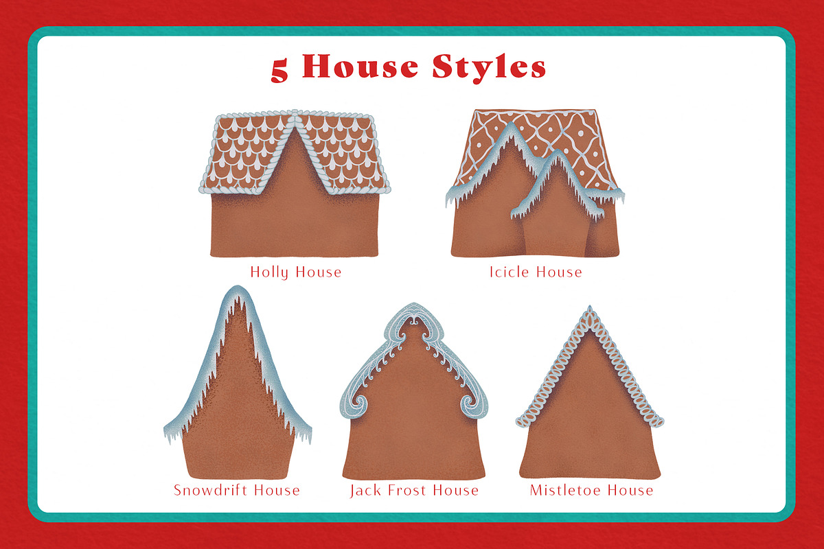 Printable Gingerbread House Builder, an Object Graphic by The Digital Prop Shop (Photo 3 of 7)