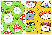 Cute kawaii pattern bundle, a Pattern Graphic by Slavko Kahovsky (Thumbnail 2 of 9)