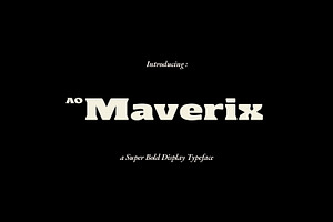 AO Maverix - Display Typeface