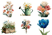 Spring Flower Clipart, an Illustration by DreamArtGraphic (Thumbnail 4 of 4)
