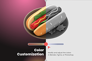 3D Breakfast Icon Set, a Food & Drink 3D Model by Flat Icons (Thumbnail 3 of 8)