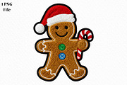 Christmas Gingerbread Man Png, an Illustration by Canvas Craft (Thumbnail 1 of 6)