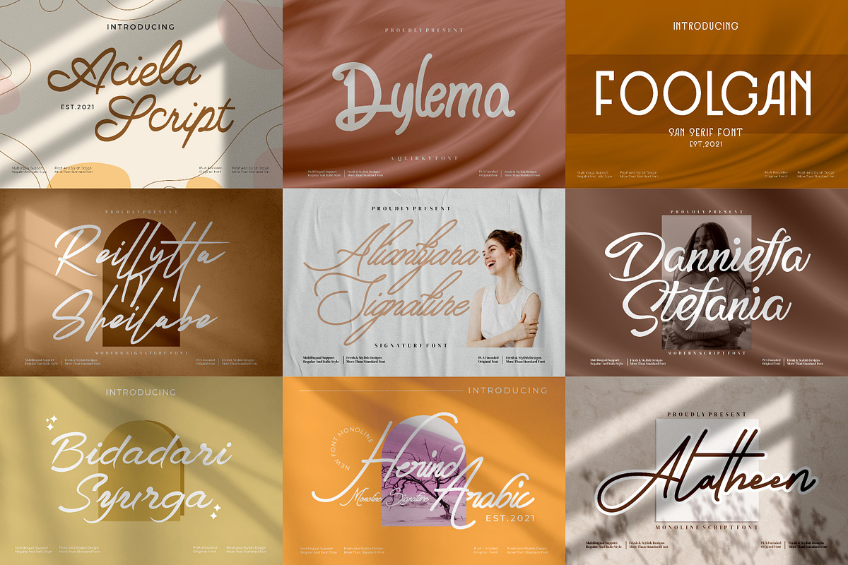 Display & Script Font Bundle, a Serif Font by mahstudios (Photo 3 of 17)