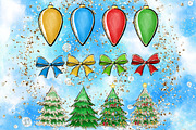 Ho-Ho-Ho christmas clipart set, a Decorative Illustration by JuliaStarArt-FantasyHome (Thumbnail 3 of 10)