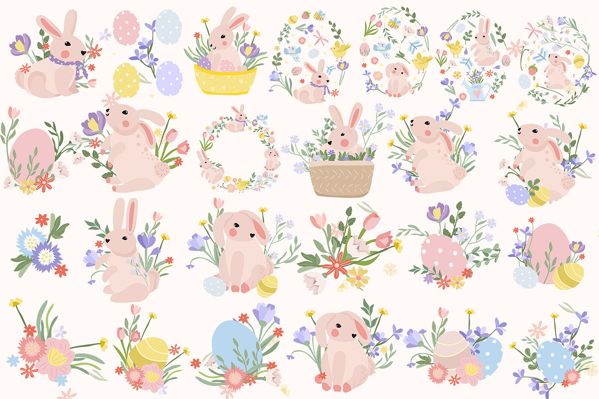 Spring Easter, Bunny collections, a Graphic by Usis (Photo 8 of 27)