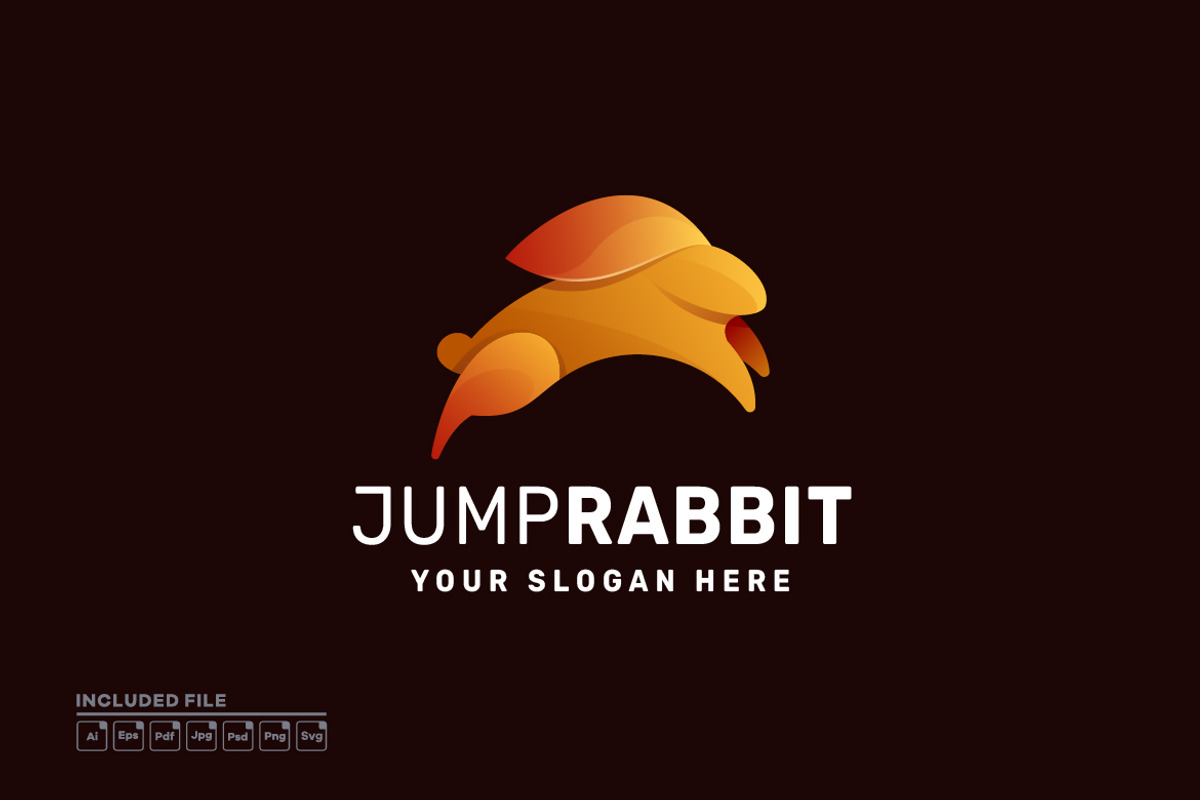Rabbit Gradient Logo Vector, a Branding & Logo Template by yuanesei