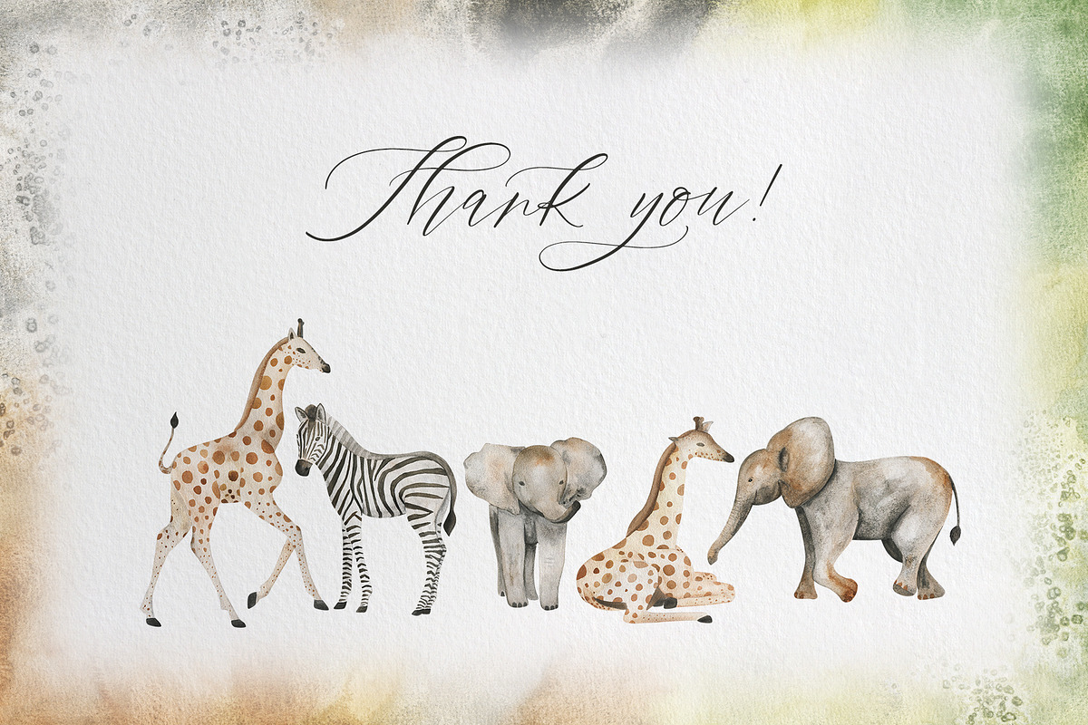 Safari Animals watercolor set, an Animal Illustration by Pattern + watercolor (Photo 8 of 8)
